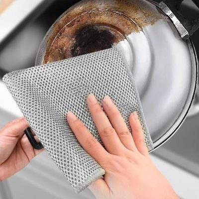 Panos em arame de aço multiusos (4 Unid.) | SCRUBIWIPE