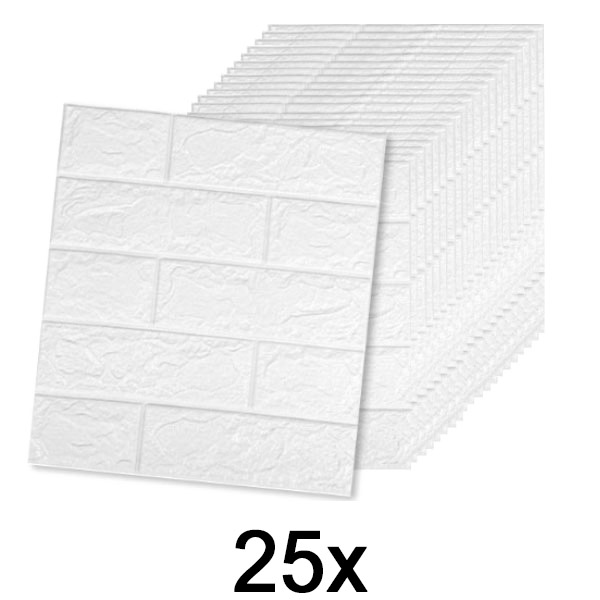 5x (5 unidades) Papel De Parede Com Padrão Em Tijolo 3D Autoadesivo | BRICKSBY